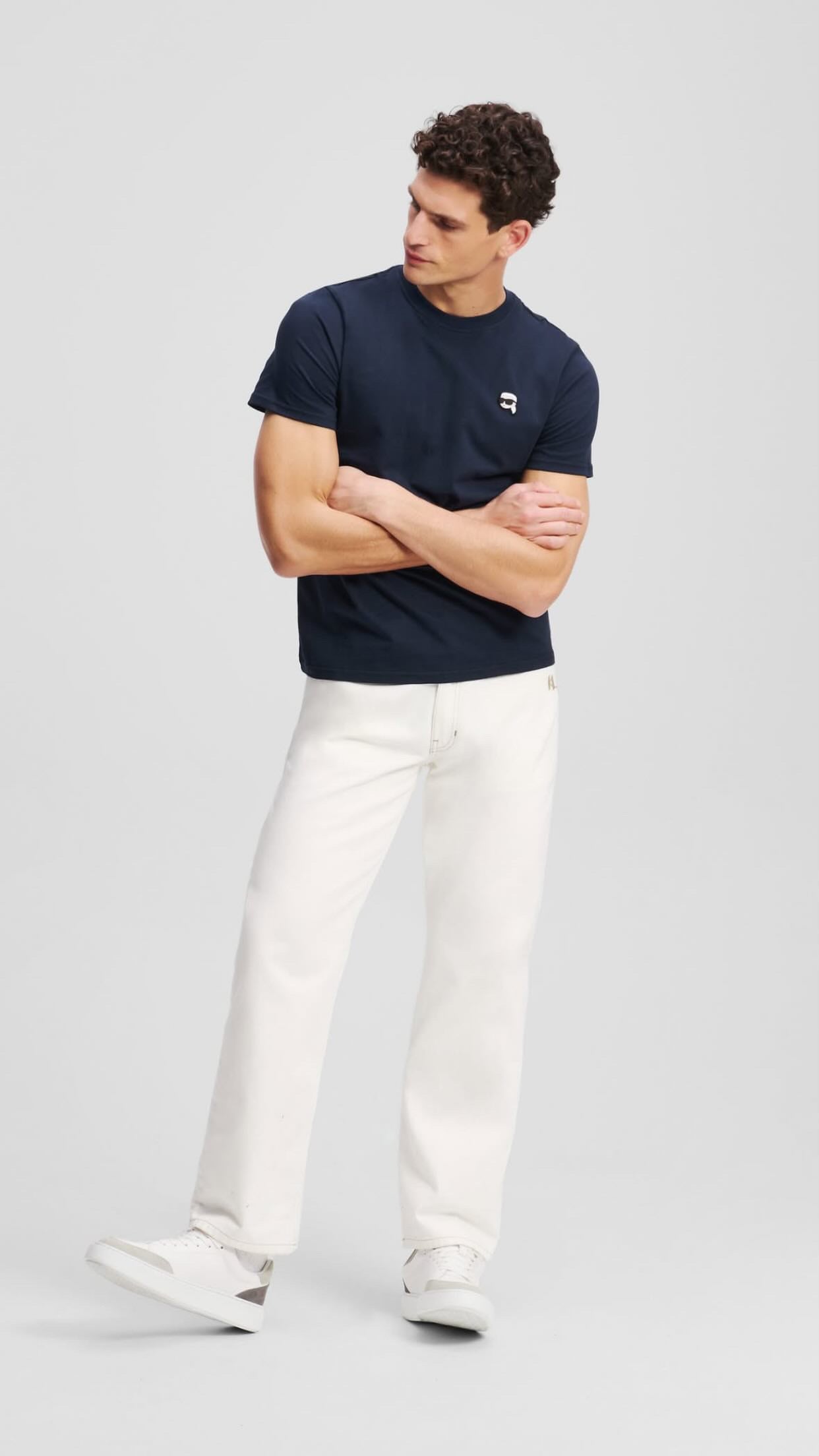 Karl Lagerfeld Ikonk T shirt Fit Bigger Navy