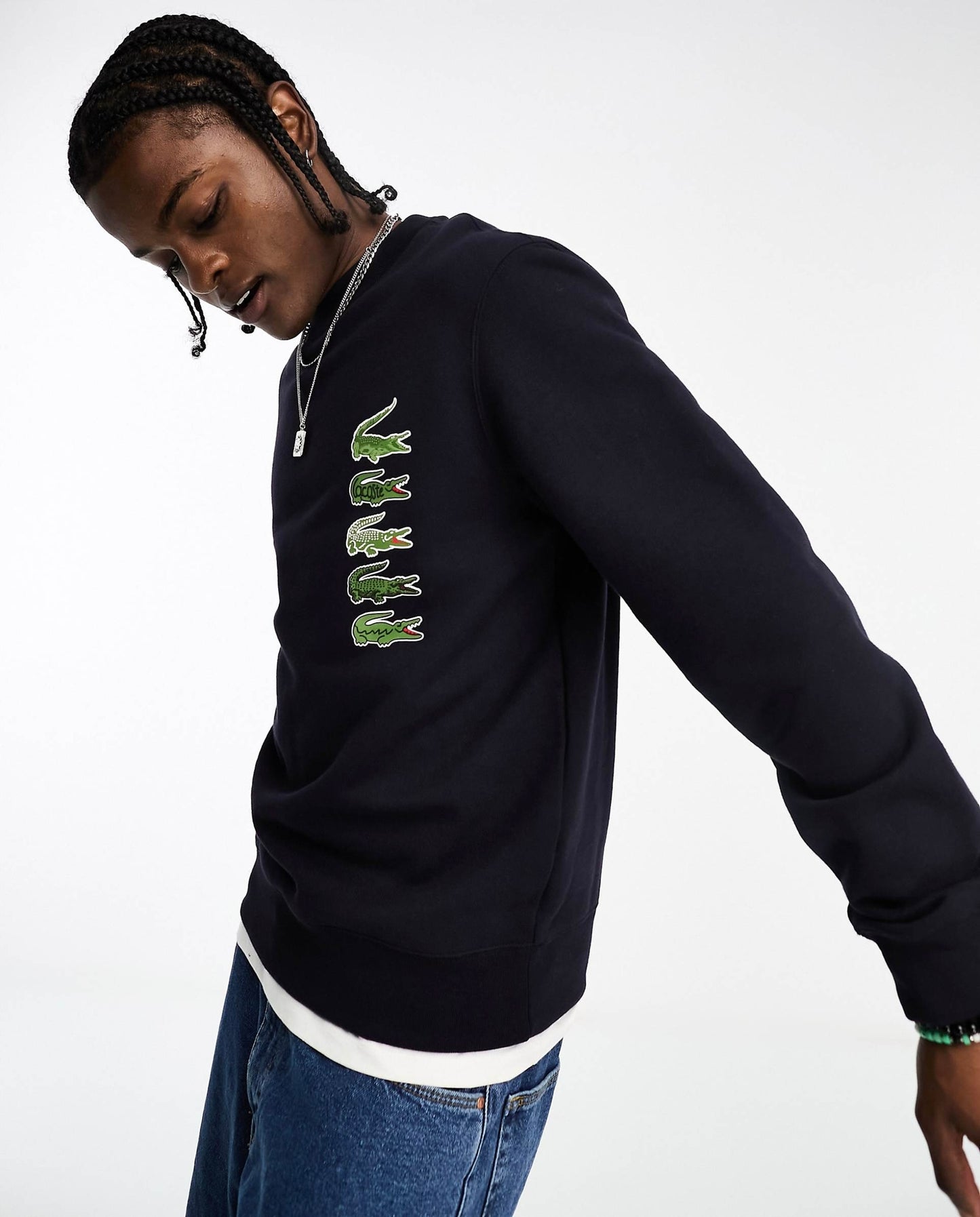 LACOSTE FIVE LOGO Sweatshirt navy