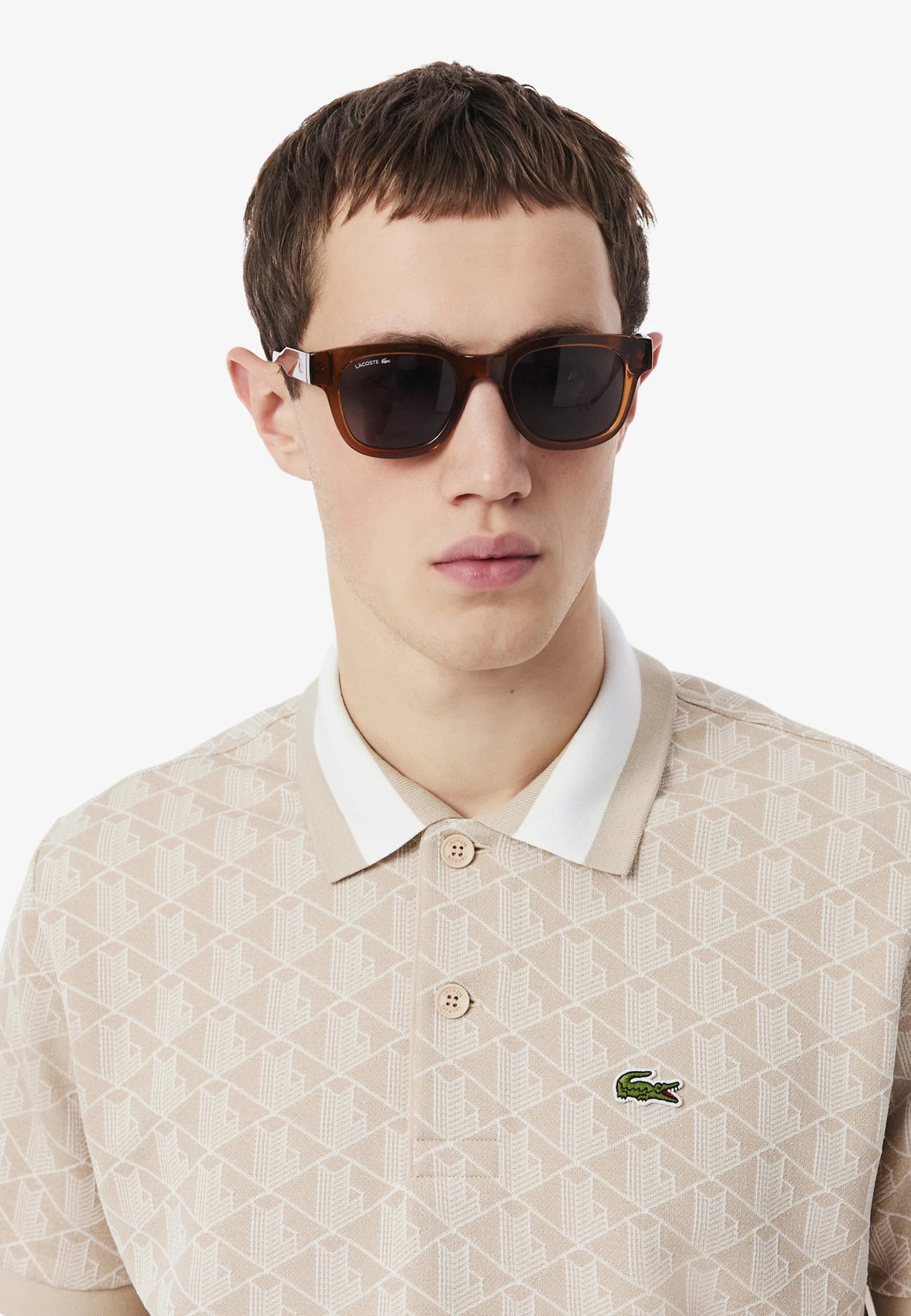 Lacoste Monogram Jacquard Polo Shirt