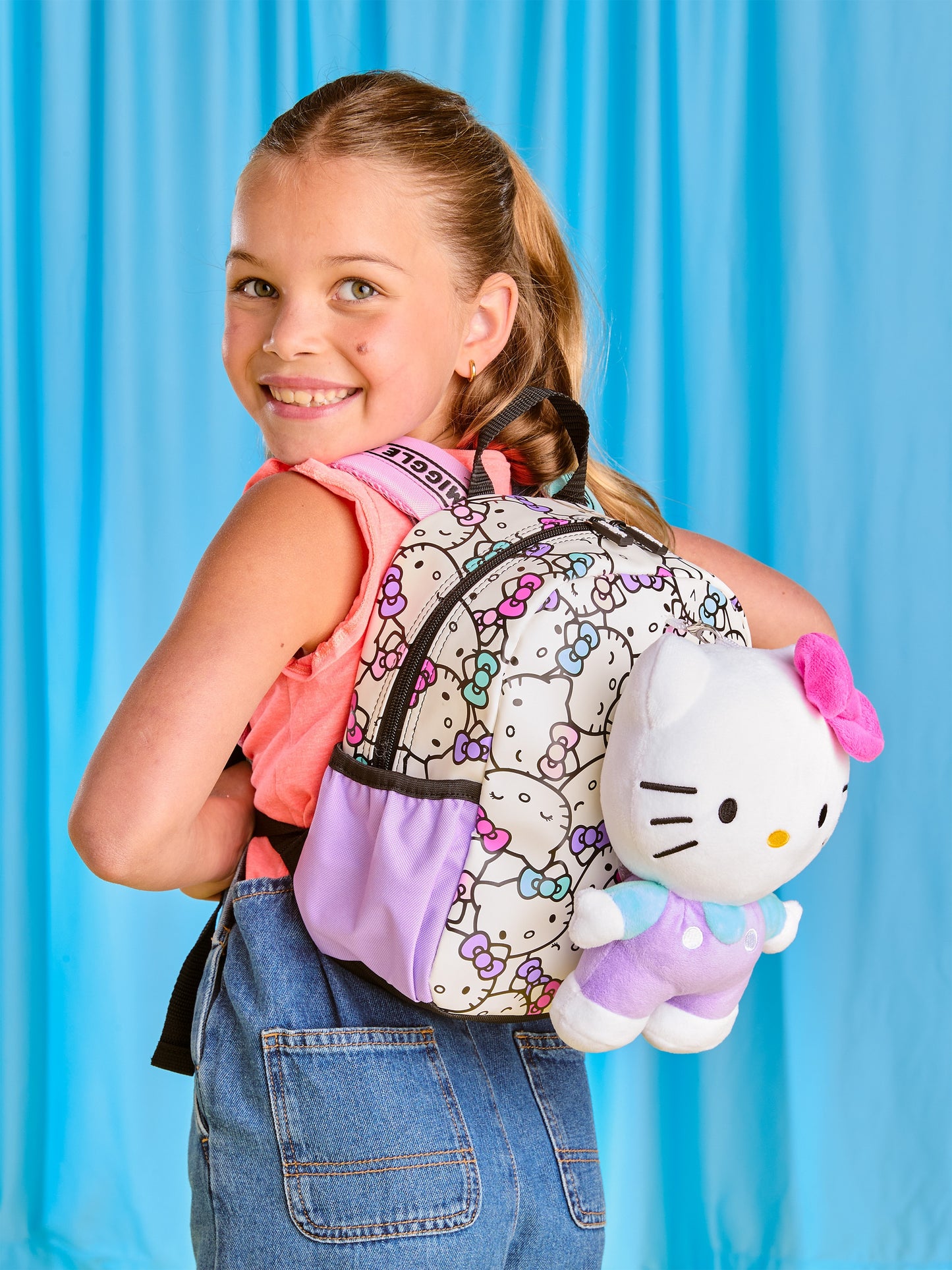 Smiggle Hello Kitty Teeny Tiny Backpack With Detachable Plush Toy