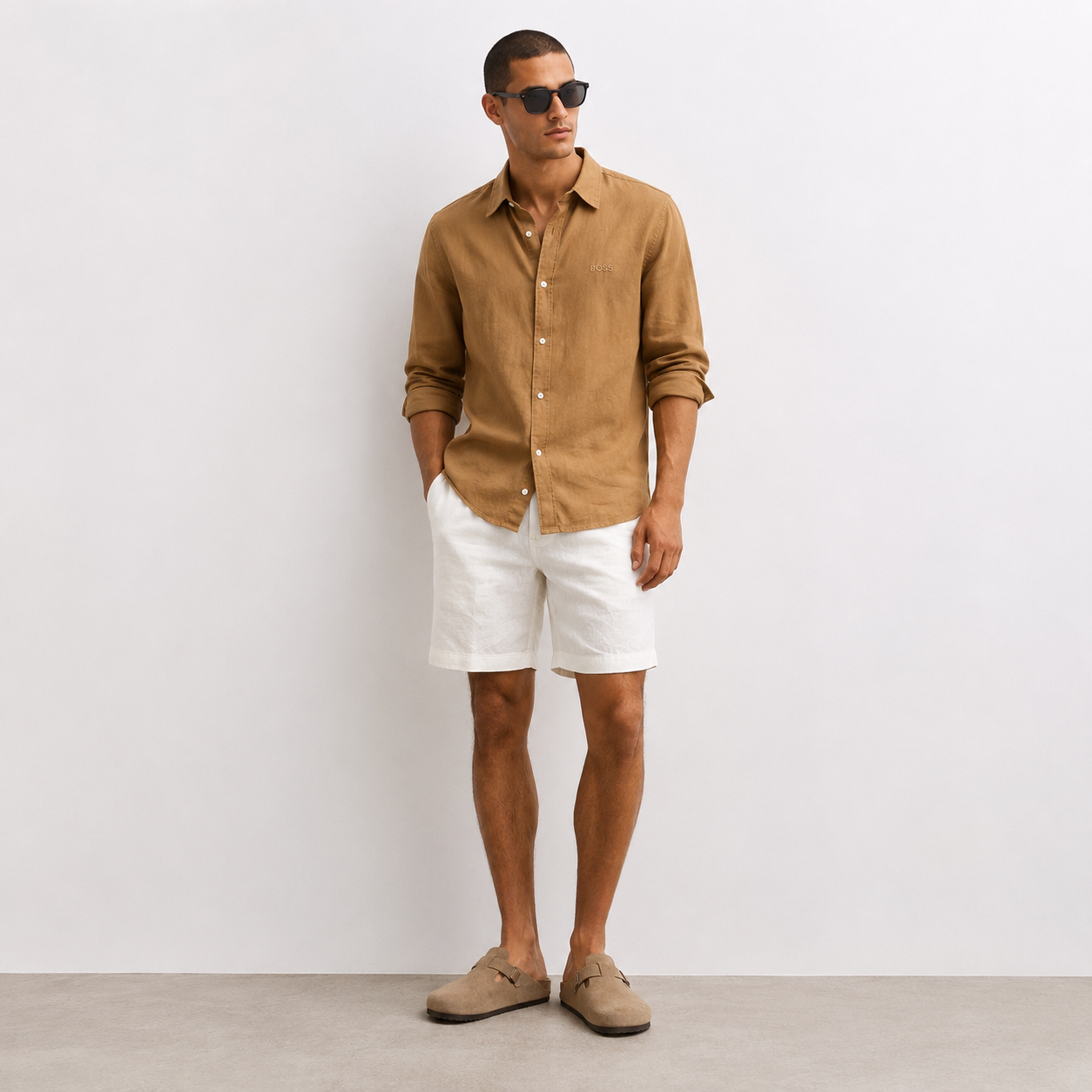 BOSS krk  Relegant  Slim Fit 100% Linen Shirt
