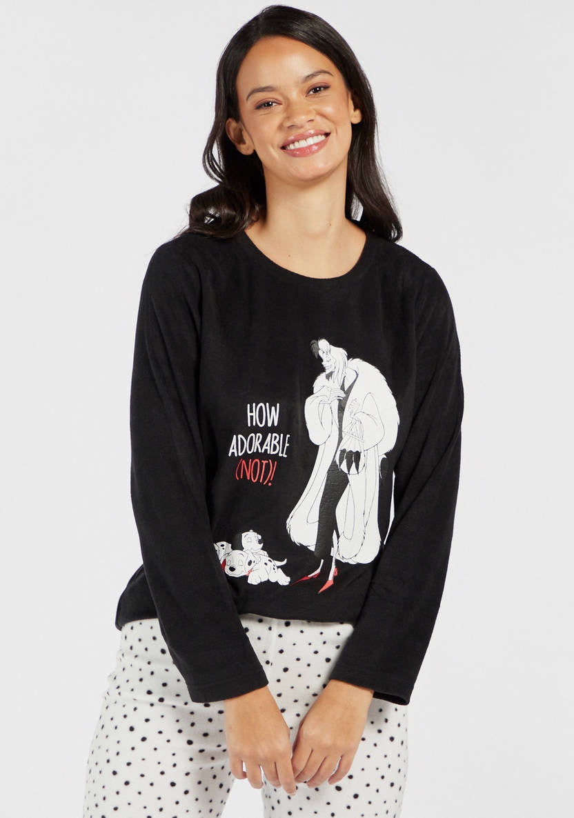101 Dalmatians printed T-shirt and pajama pants set