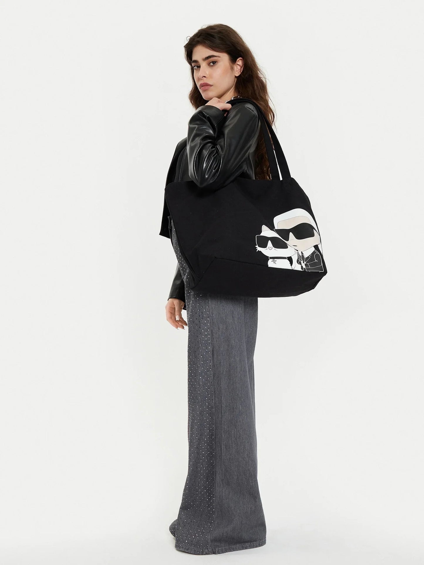 KARL LAGERFELD IKONIK XL - Tote bag - black