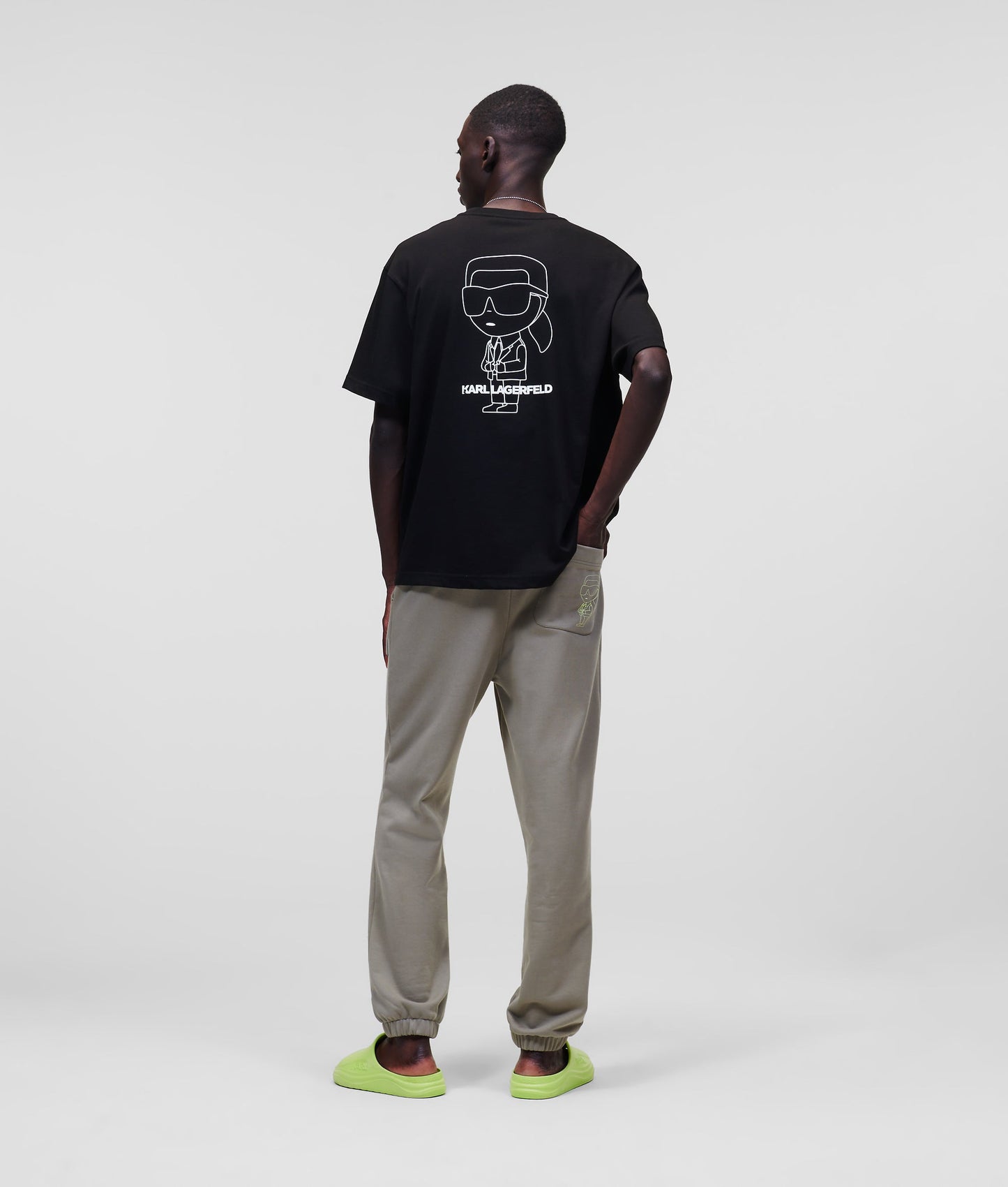 KARL LAGERFELD RBR LOGO  BLACK TSHIRT