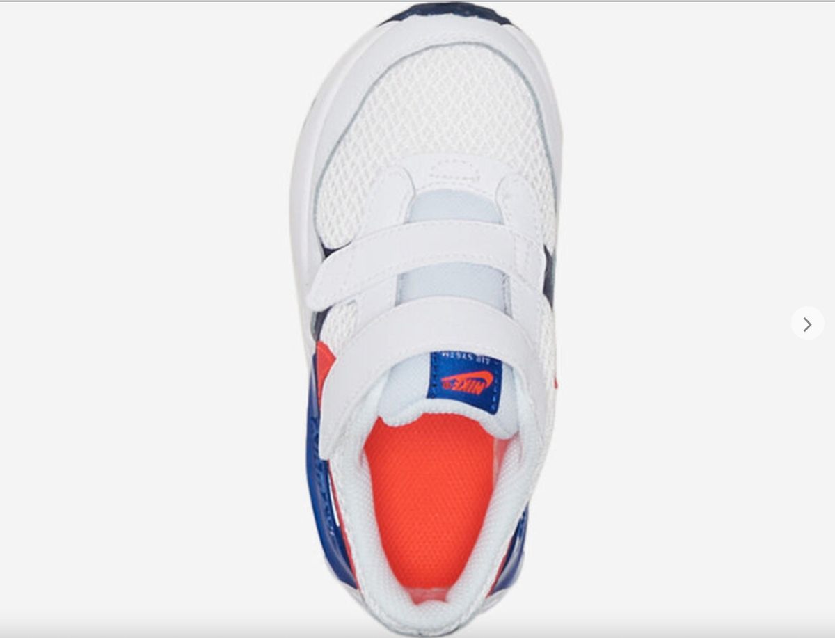 Toddler NIKE AIR Max SYSTM (TD) SHOES White / blue / crimson