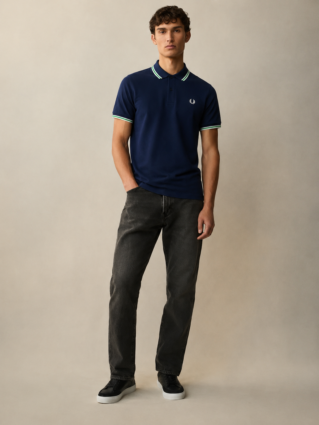 Fred Perry  blue polo shirt sqr
