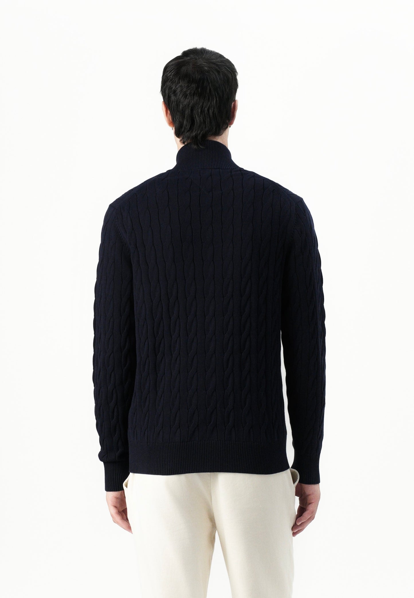 Tommy Hilfiger Sweater cable full zipper black