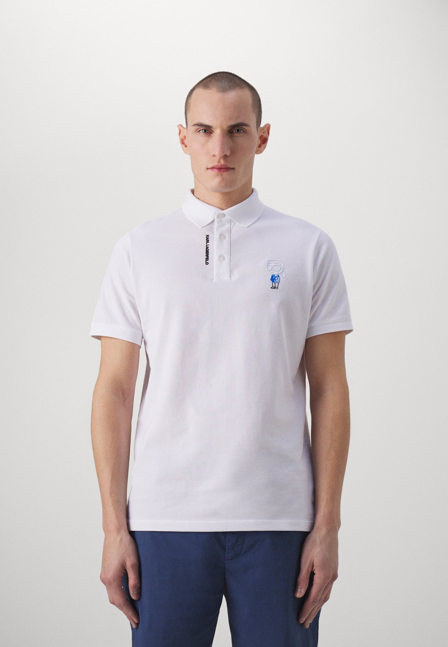KARL LAGERFELD  SLIM FIT POLO TSHIRT  WHITE