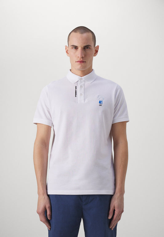 KARL LAGERFELD  SLIM FIT POLO TSHIRT  WHITE