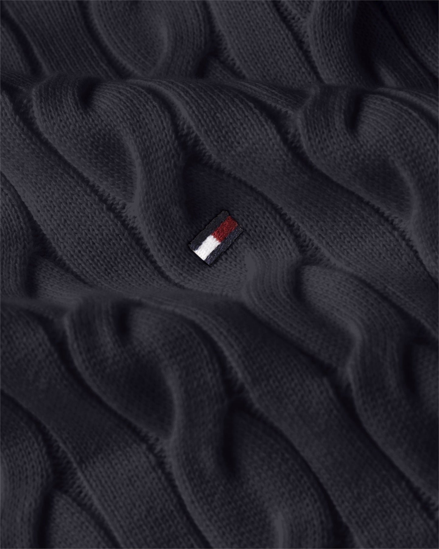 Tommy Hilfiger cable pullover crew neck navy