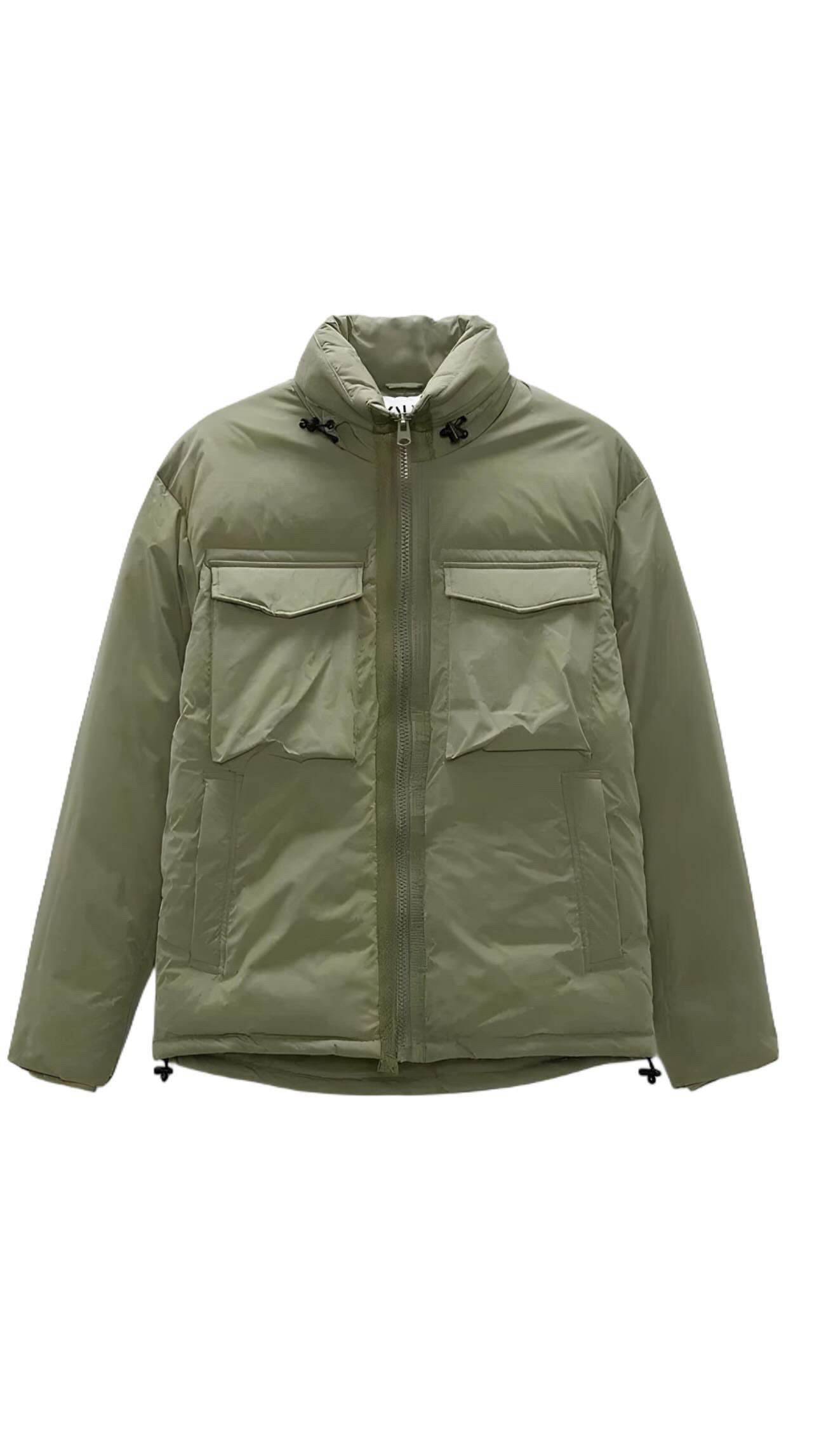 Zara JACKET PADDED WITH POCKETS green