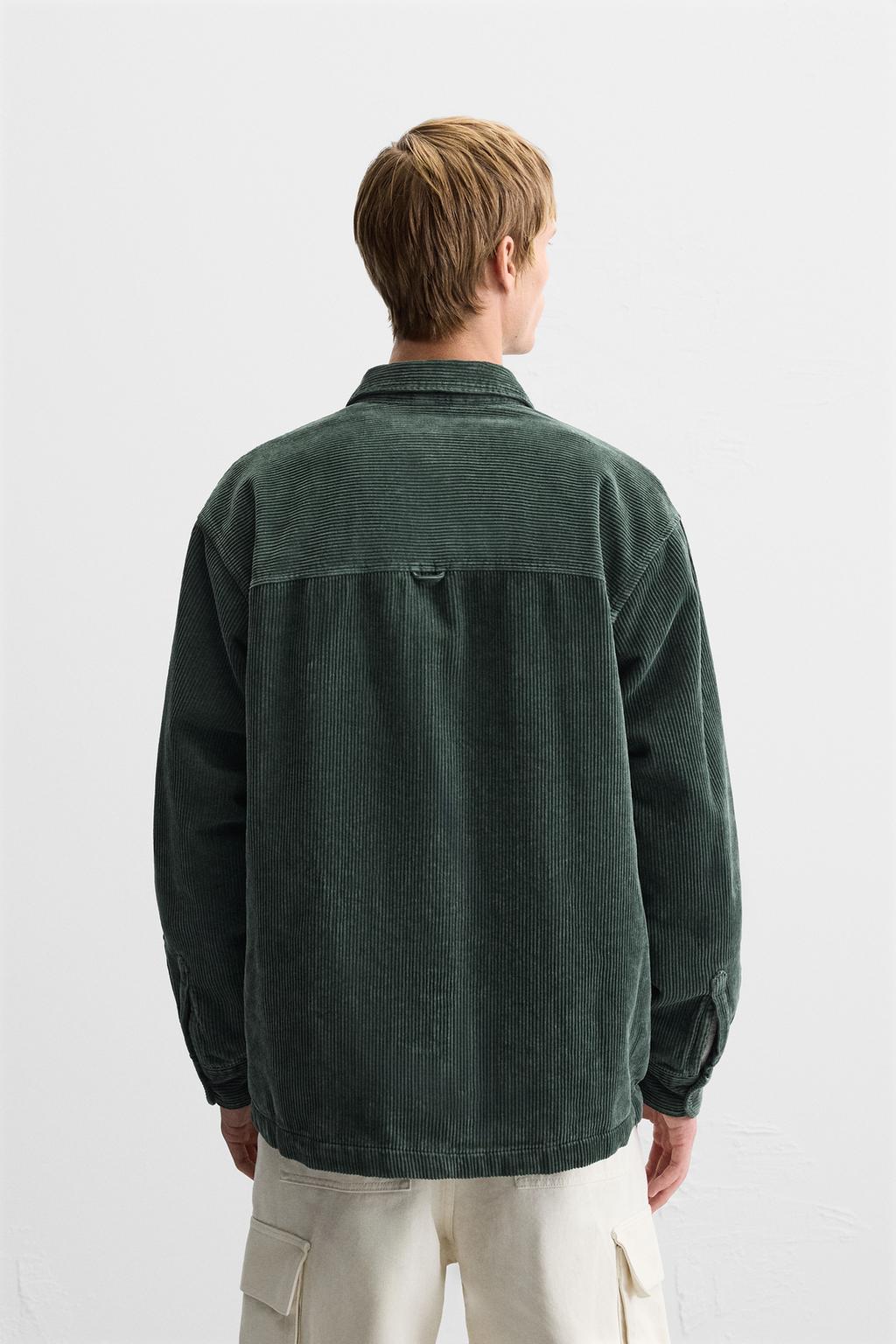 Over Shirt Zara Suede Shirt olive