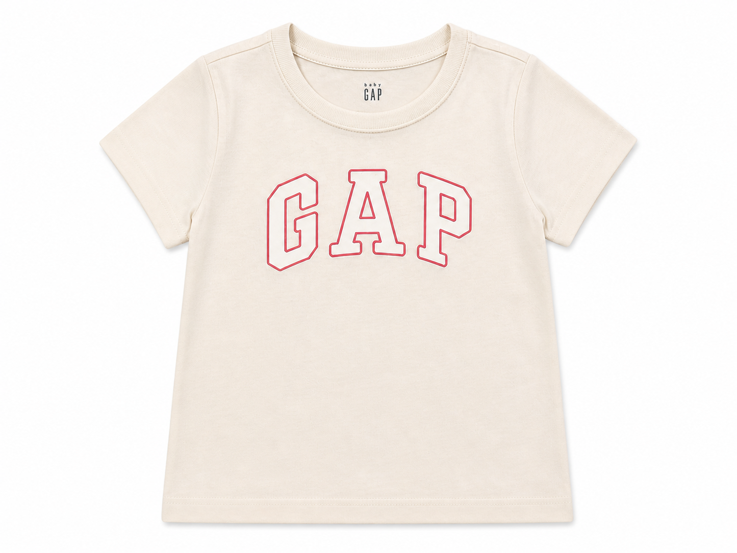 GAP Kids Logo T-Shirt – Soft Cotton Short Sleeve (Off-White)