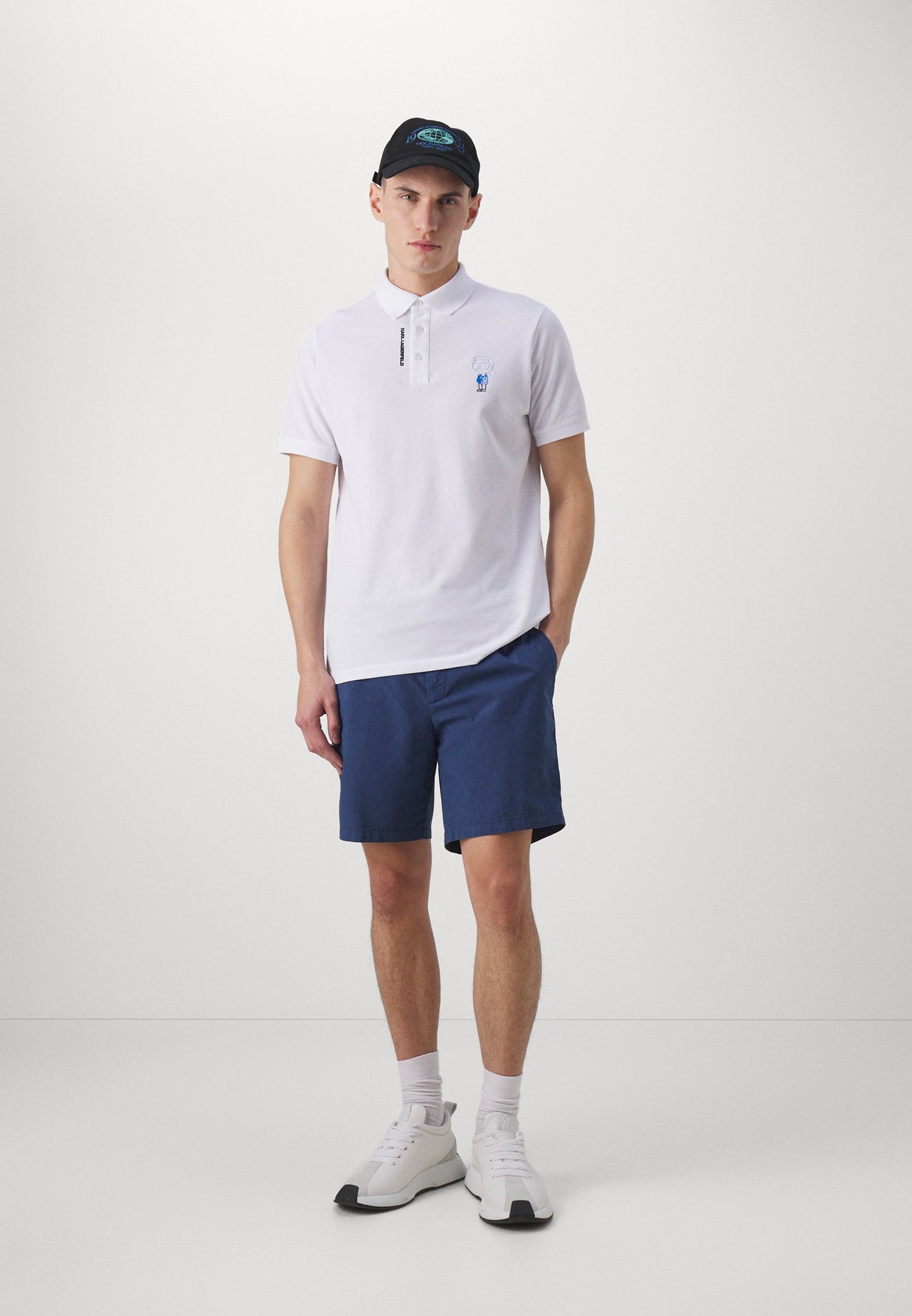 KARL LAGERFELD  SLIM FIT POLO TSHIRT  WHITE