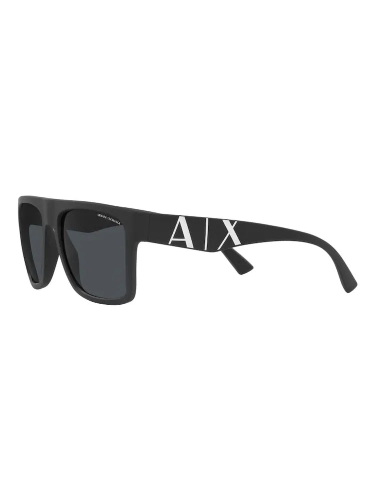 Armani Exchange Black Ax4113S Rectangle Sunglasses unisex
