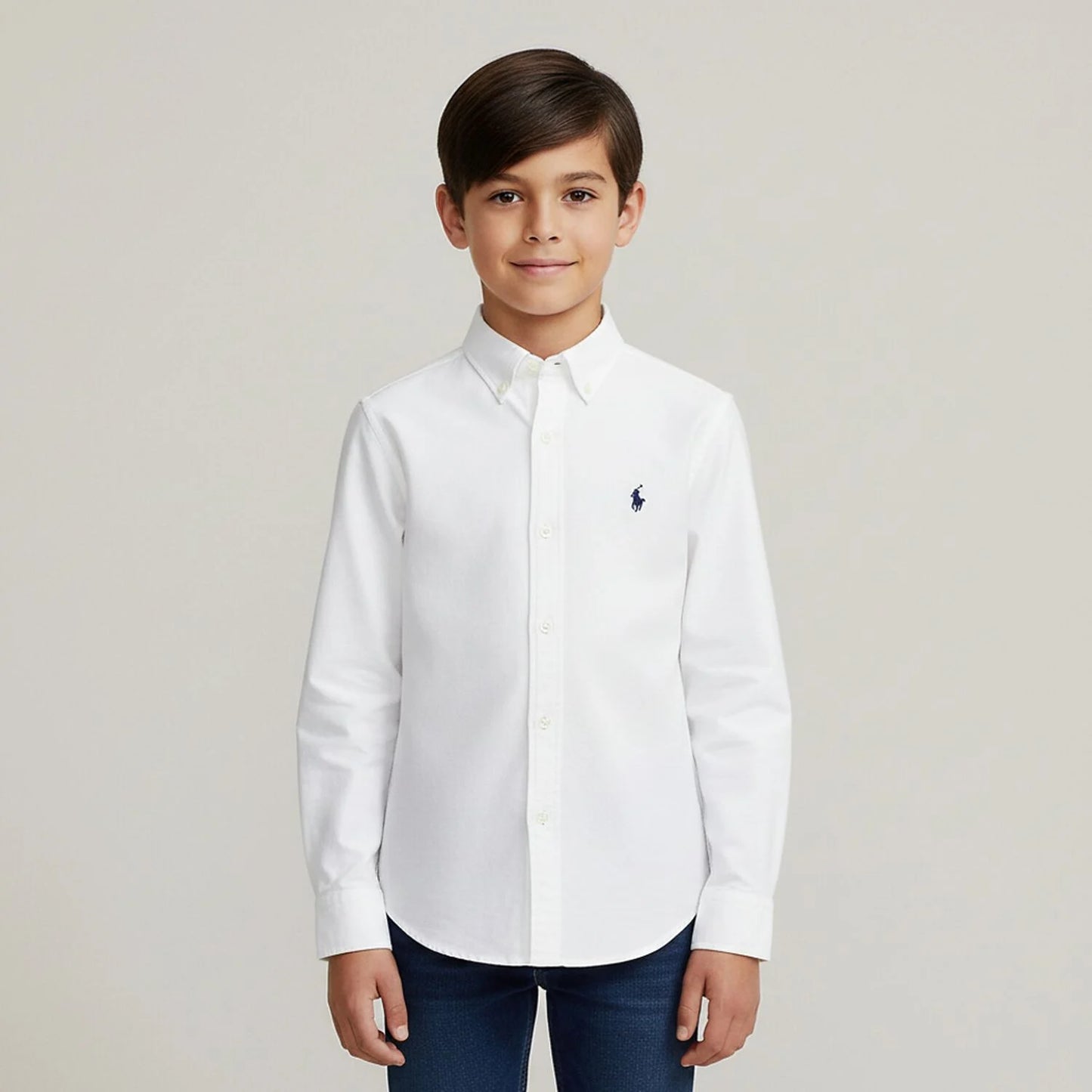 RALPH LAUREN
Boys White  Logo Shirt