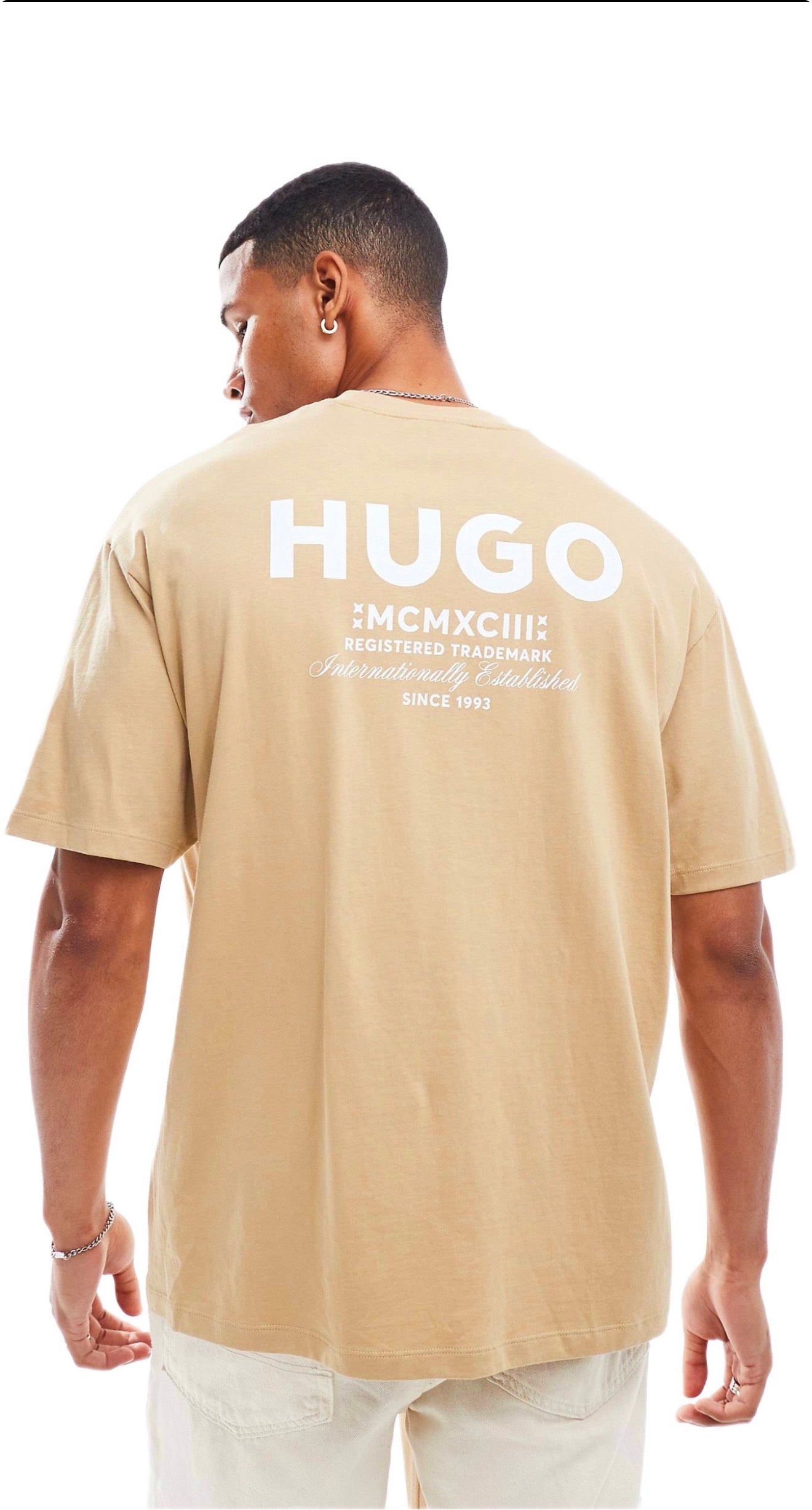 HUGO OVERSIZED TSHIRT BEIGE