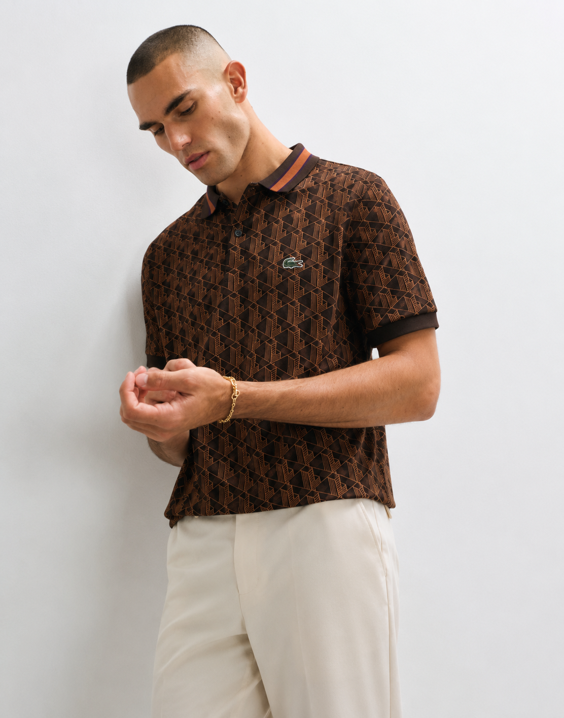 Lacoste Monogram Jacquard Polo Shirt