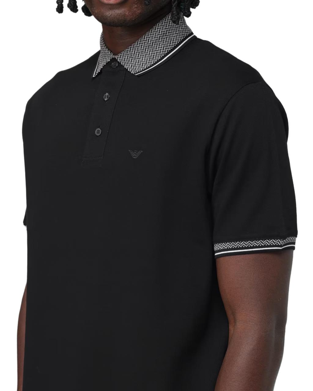 Emporio Armani Polo Slim Fit Cotton T-Shirt Black