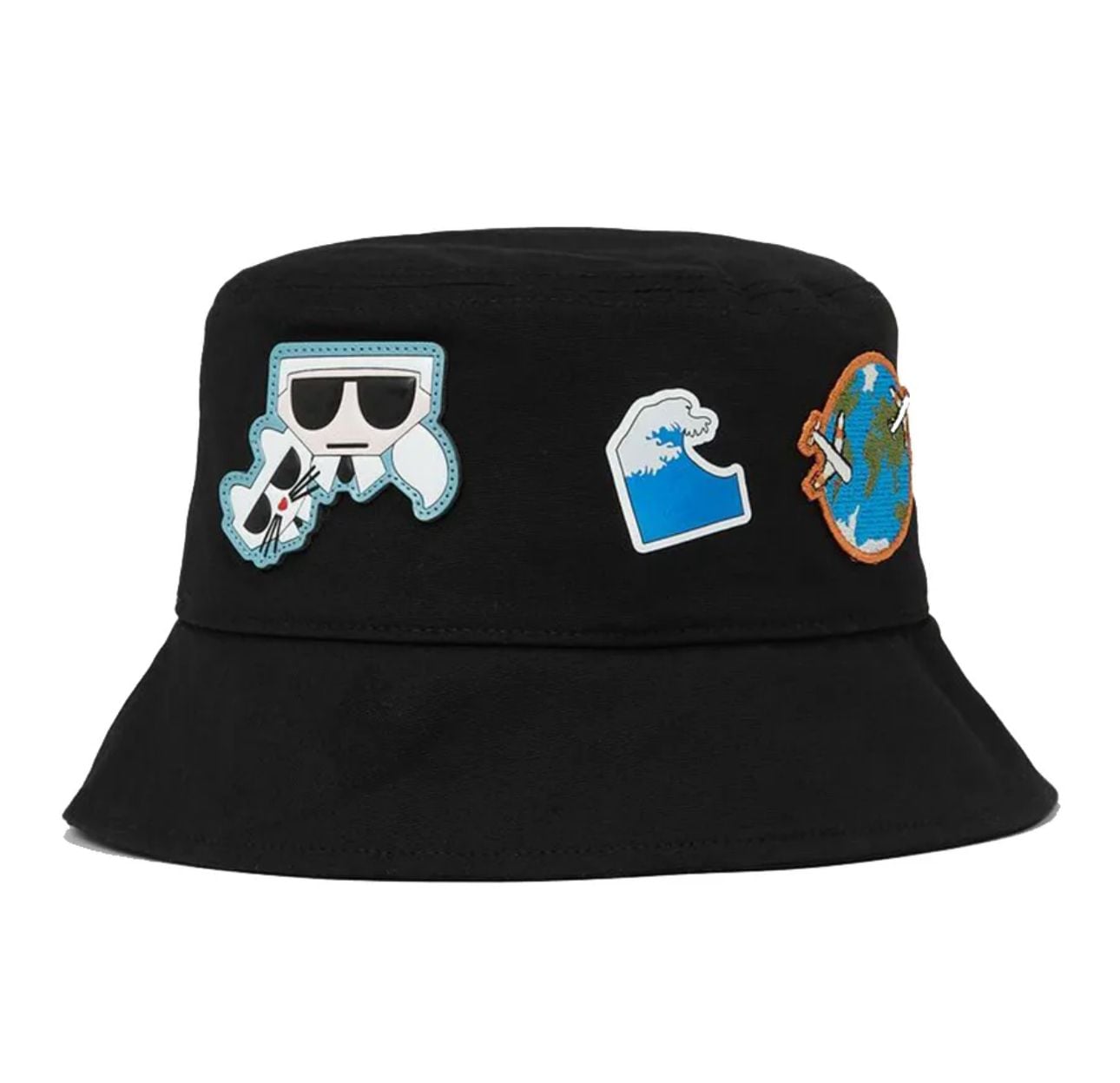 KARL LAGERFELD UNISEX Black Bucket Hat