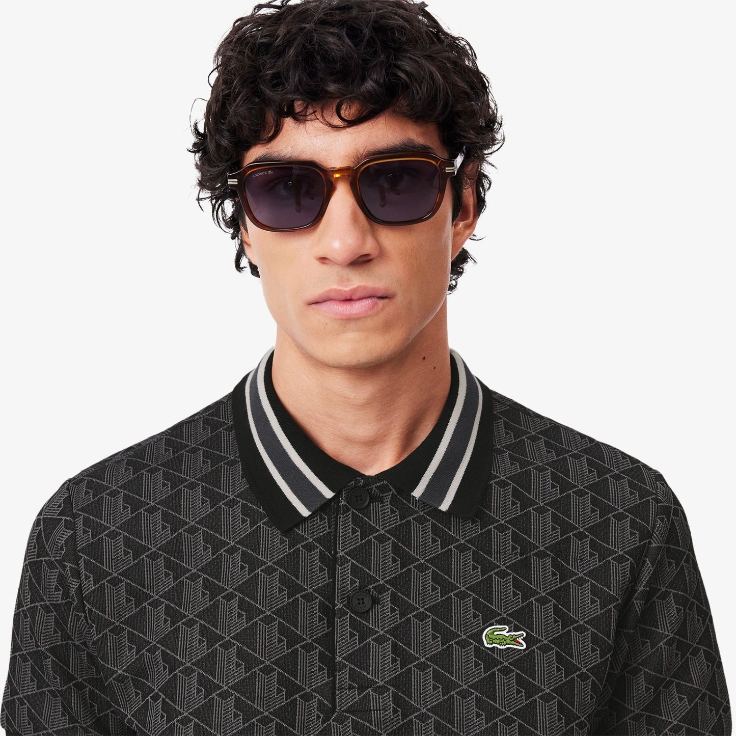 Lacoste Monogram Jacquard Polo Shirt