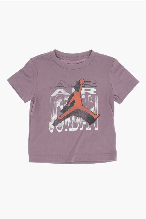 AIR JORDAN CREWNECK T-SHIRT AND SHORTS SET WITH PRINTED LOGO