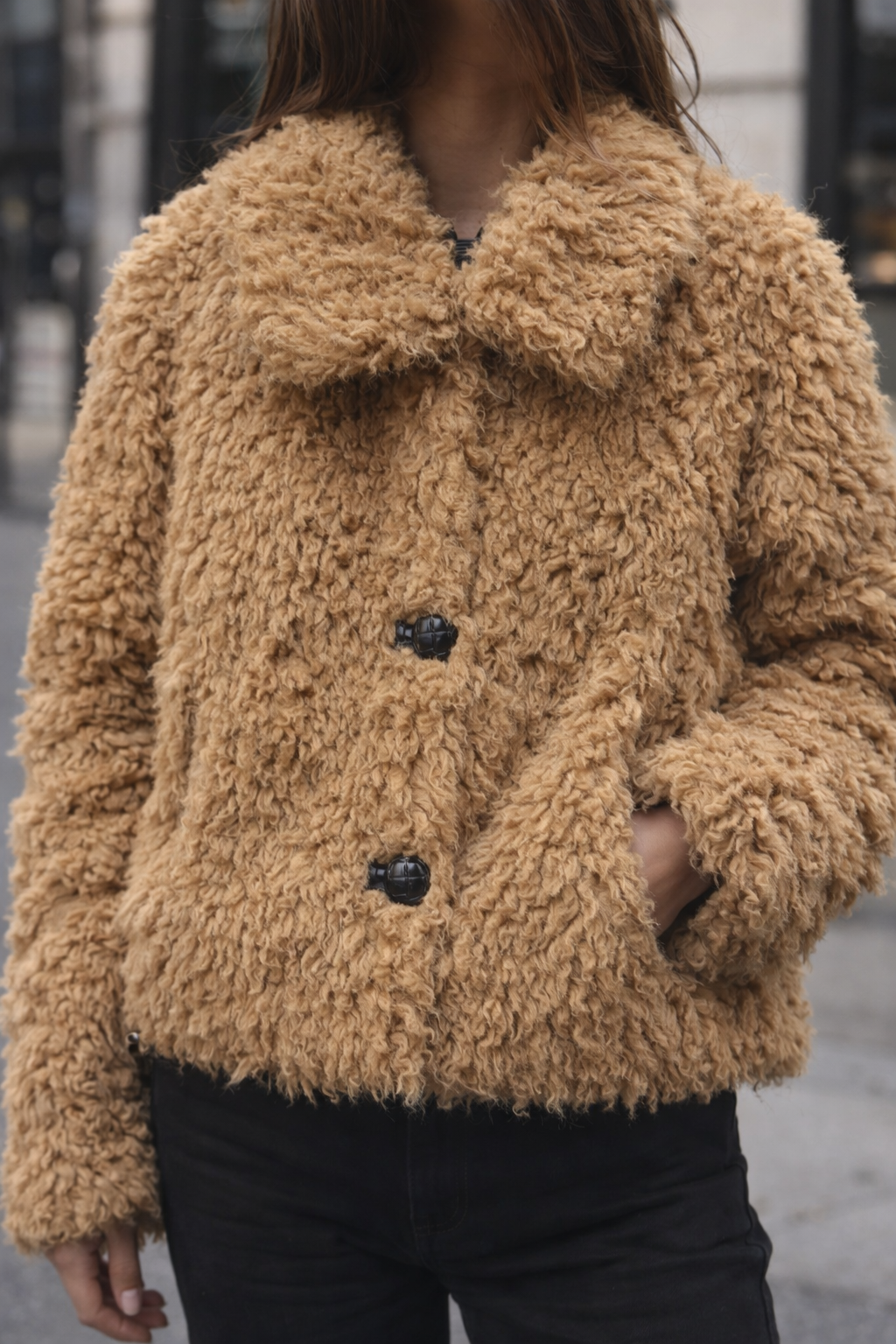 Zara Double Faux Fur Jacket