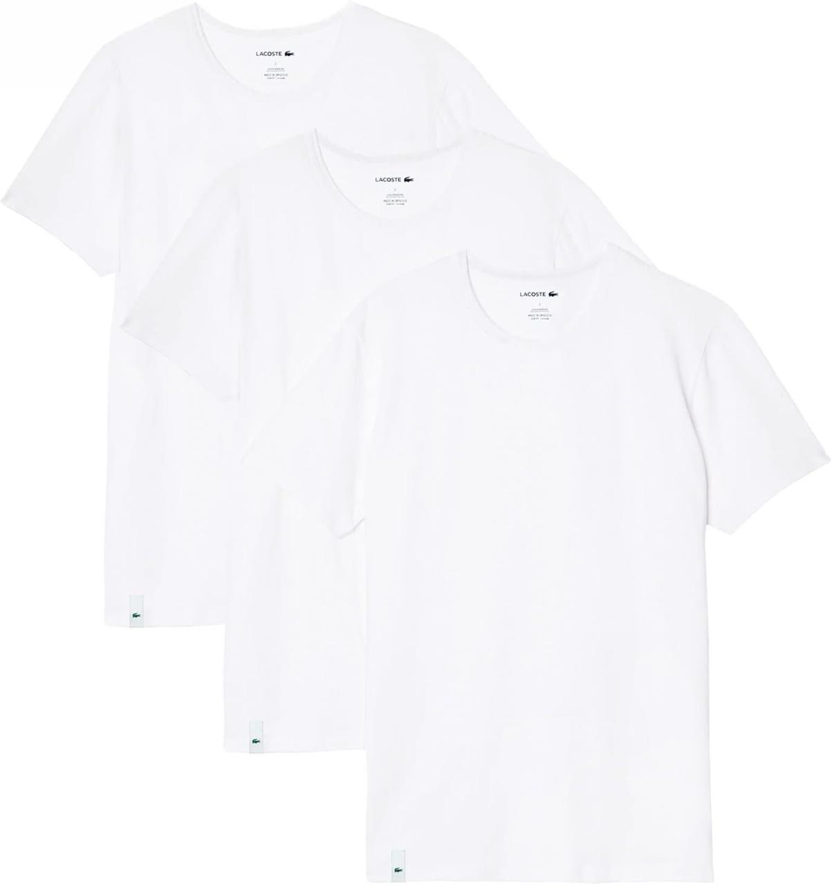 LACOSTE 3 PACK UNDERTSHIRT WHITE CREW NECK