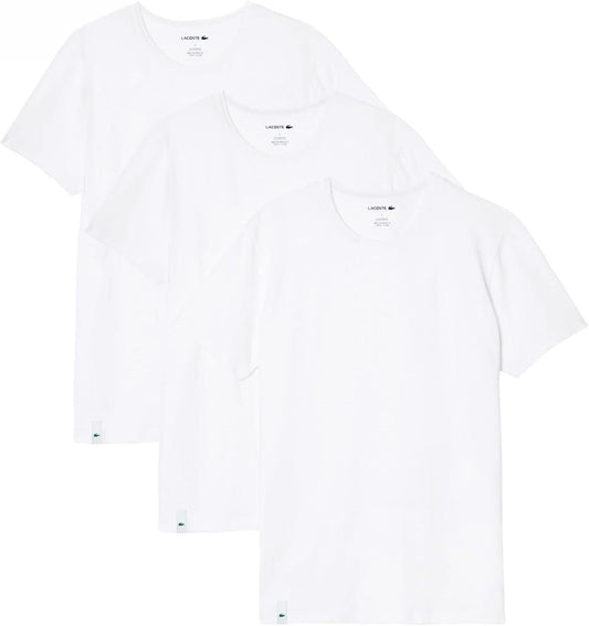 LACOSTE 3 PACK UNDERTSHIRT WHITE CREW NECK