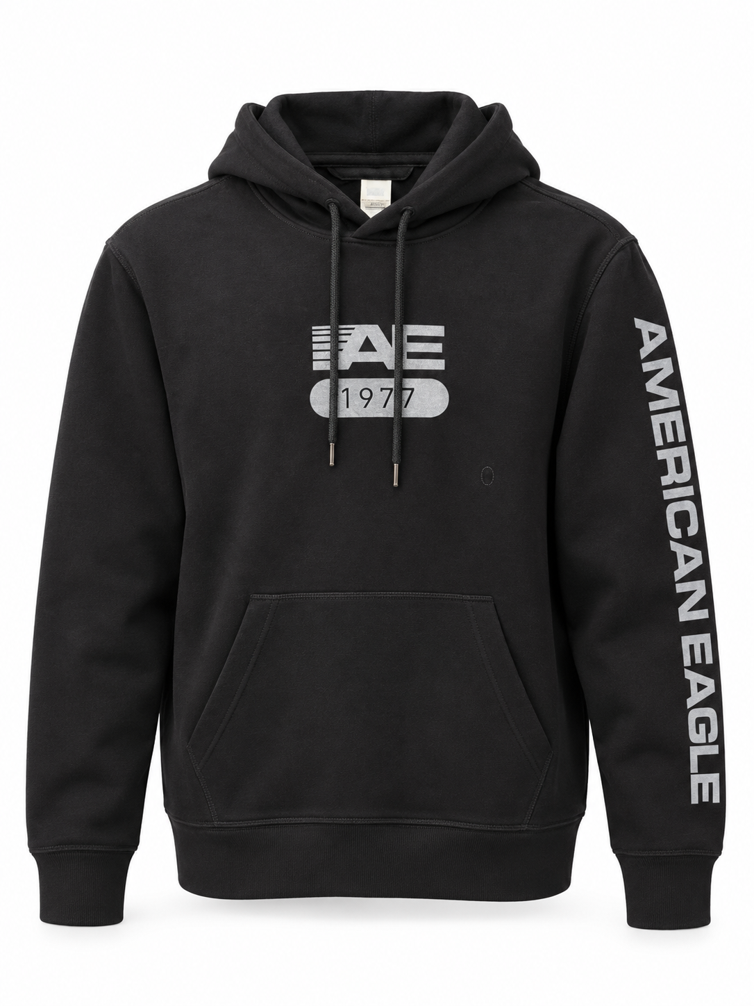 American Eagle AE 1977 Graphic Hoodie – Black