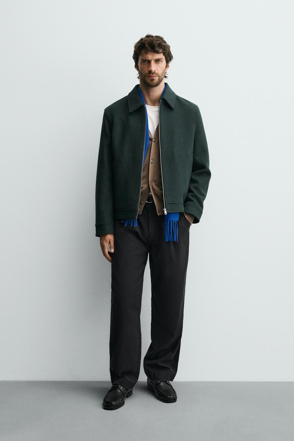 Zara wool-Blind GREEN jacket