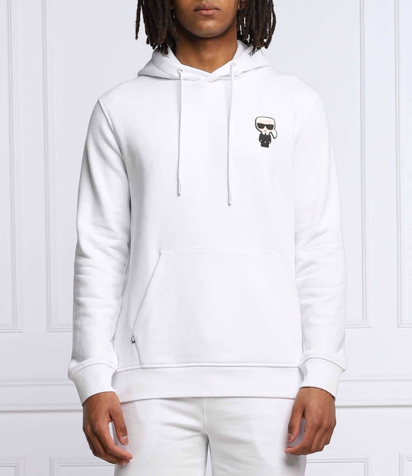 KARL LAGERFELD Hoodie Unisex Slim Fit Melton