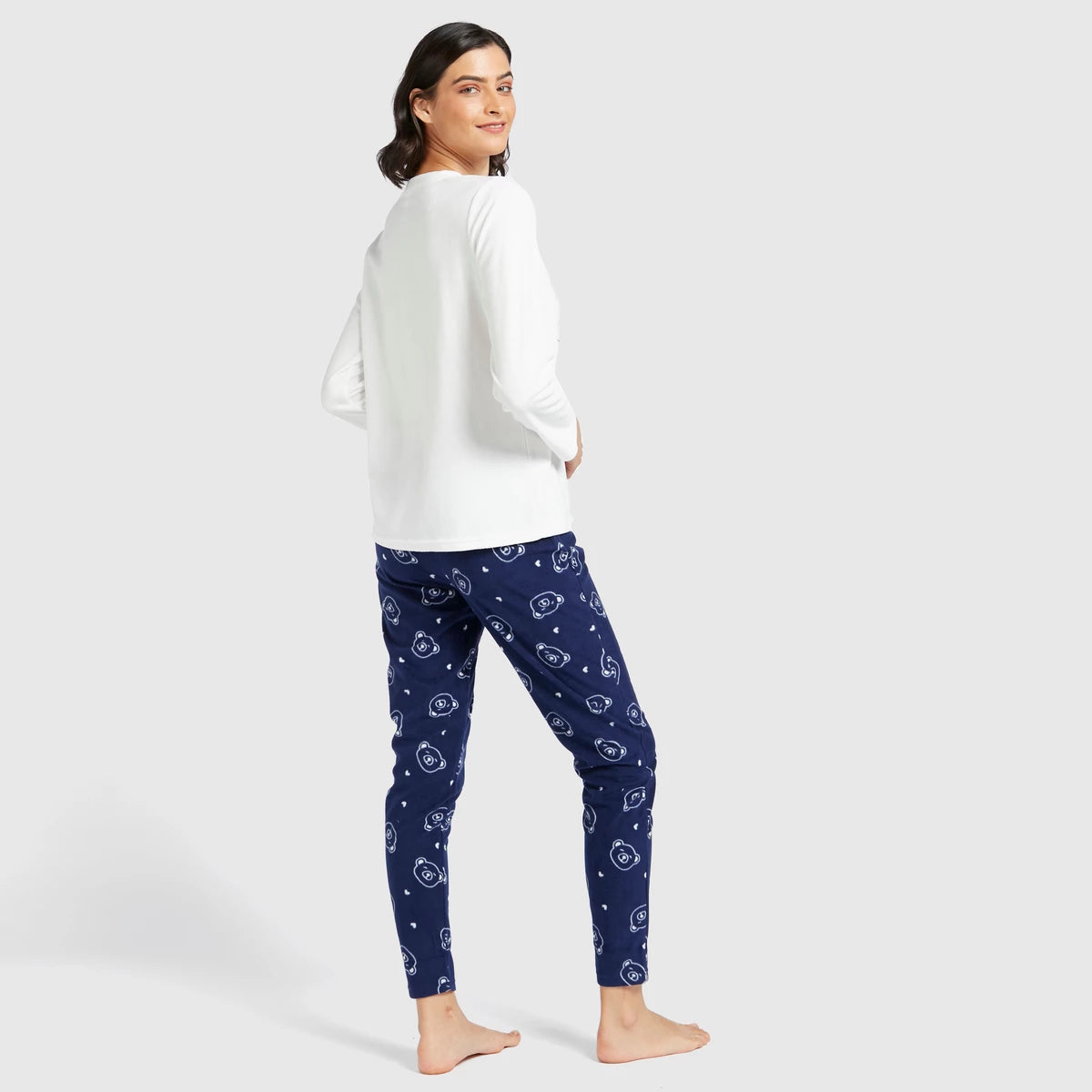 Textured Long-Sleeve TShirt & Pajama Pants Set Babely Awake