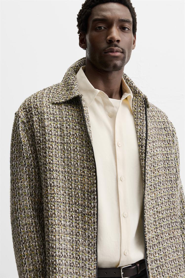 Jacket Zara textured Biege