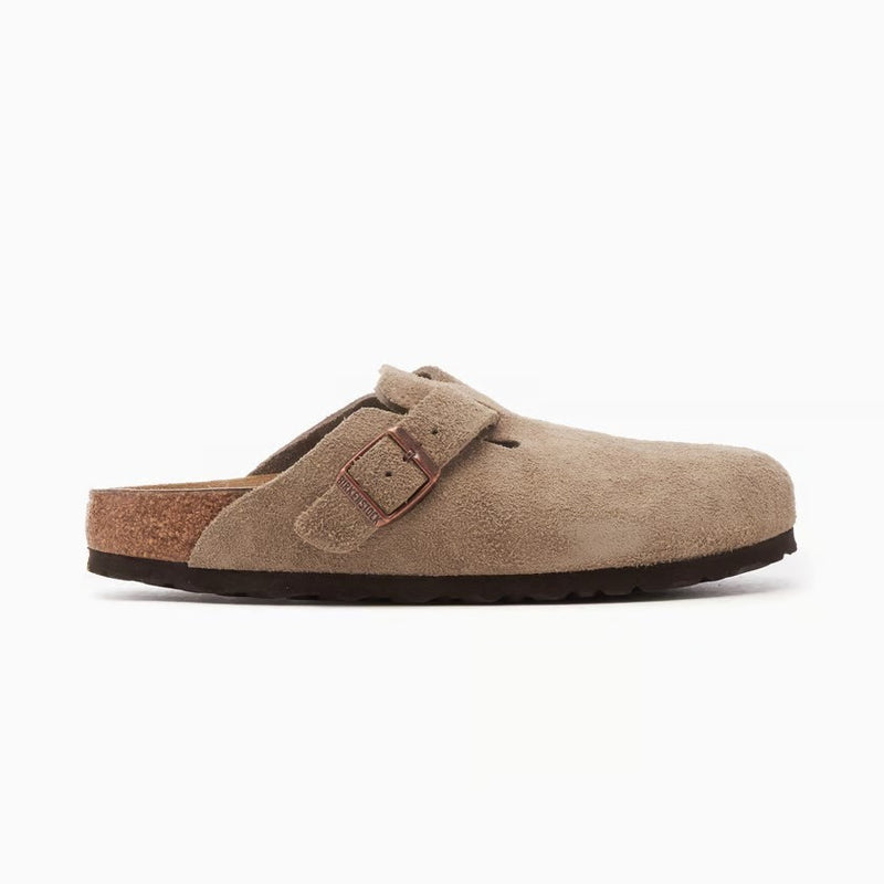 Birkenstock Boston clogs in Taupe Suede