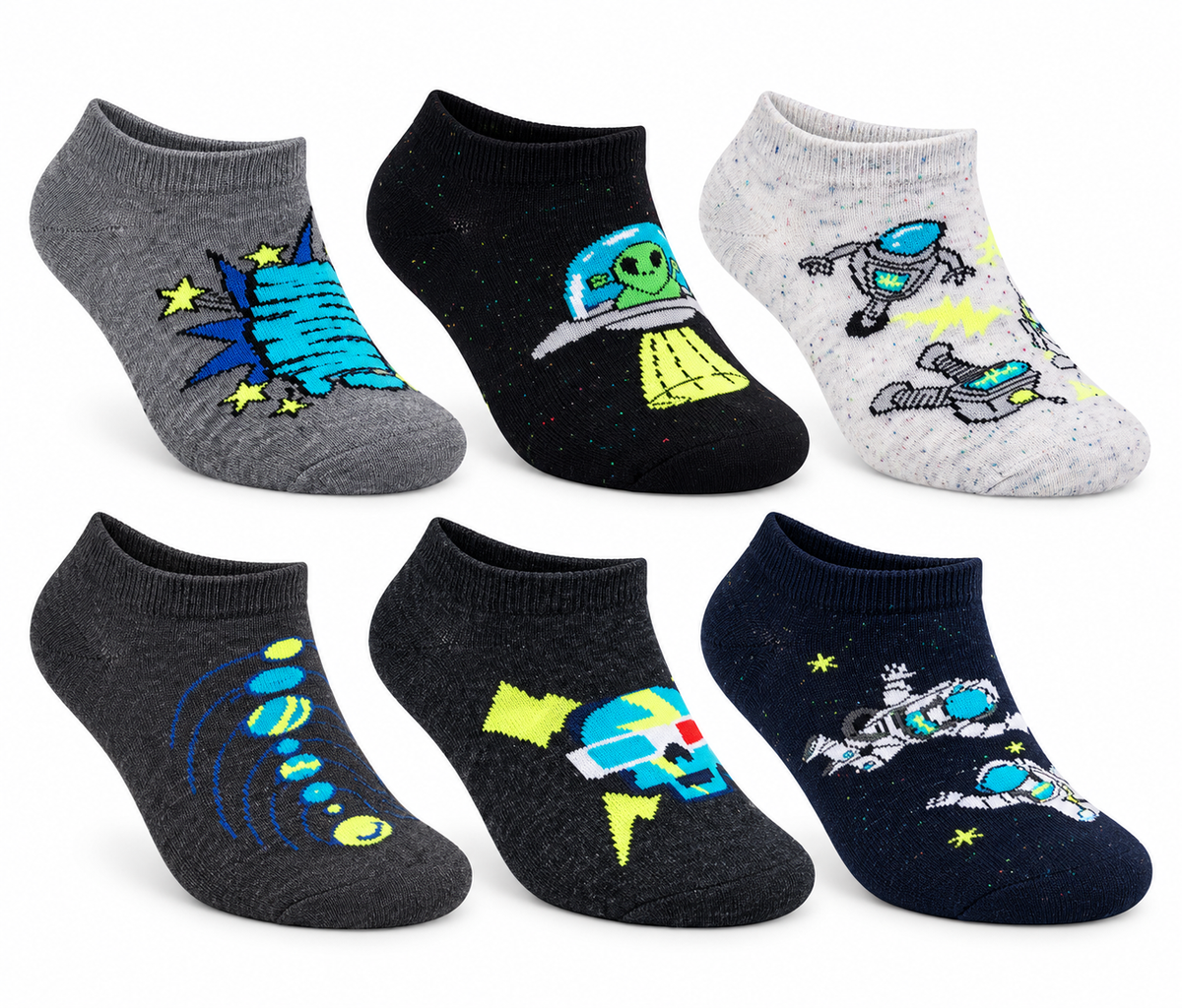 Skechers Boys Low Cut Socks 6 Pairs