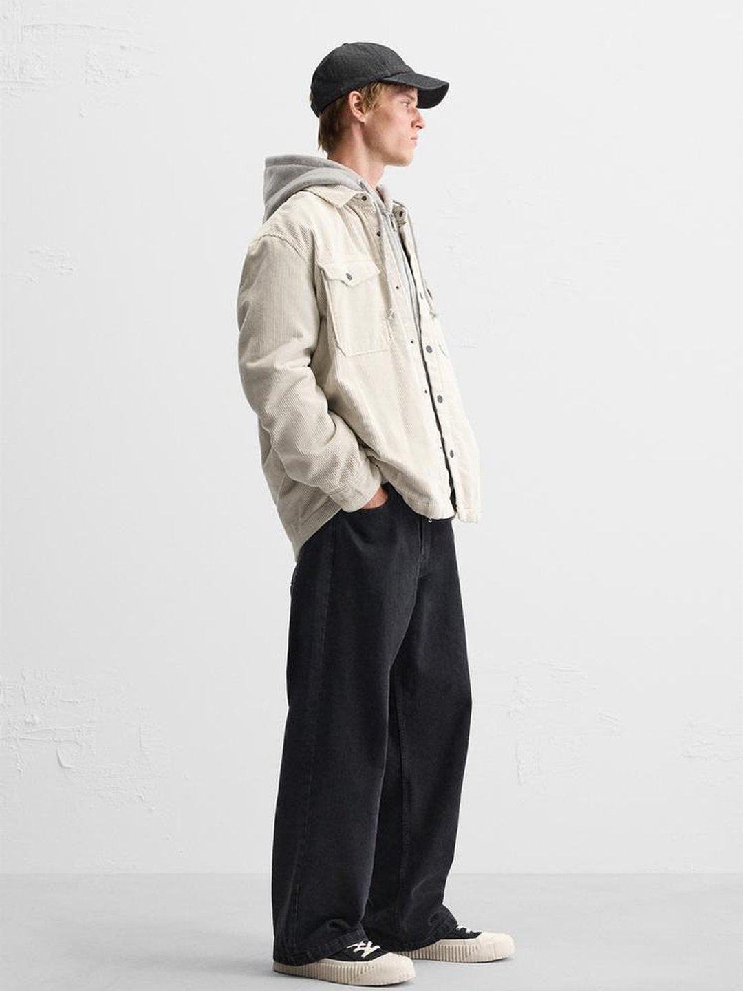 Over Shirt Zara Suede Shirt off white