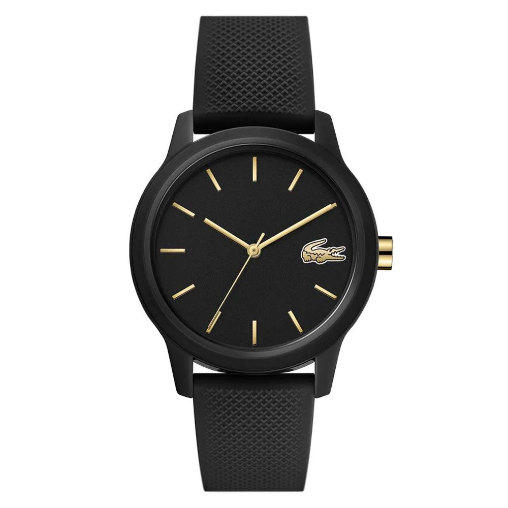 Lacoste 12.12 Black Silicone Unisex Watch - 2001064