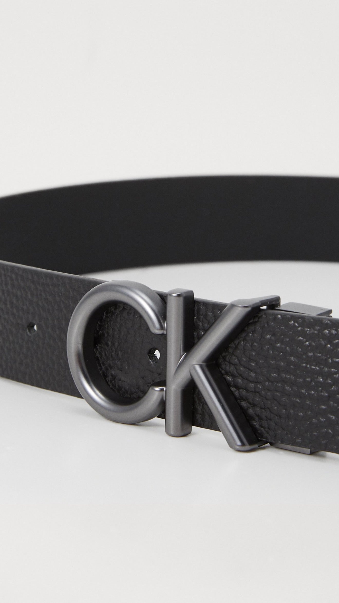 CALVIN KLEIN LEATHER BELT BLACK