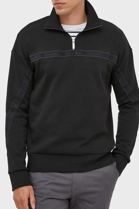 Calvin klein SWEATSHIRT LOGO TAPE INTERLOCK Q ZIPPER