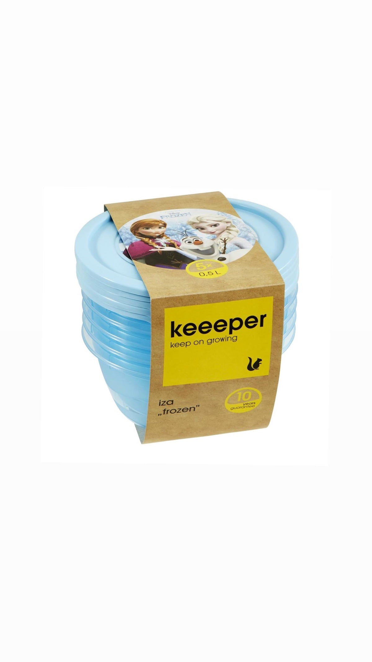 Keeeper Frozen Food Storage Container Set,5 X 500 ML, Blue