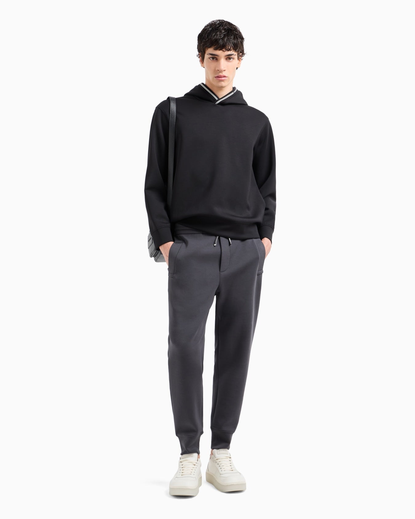 HOODIE  Emporio Armani S-LOGO INTRLOCK P- HOOD BLACK