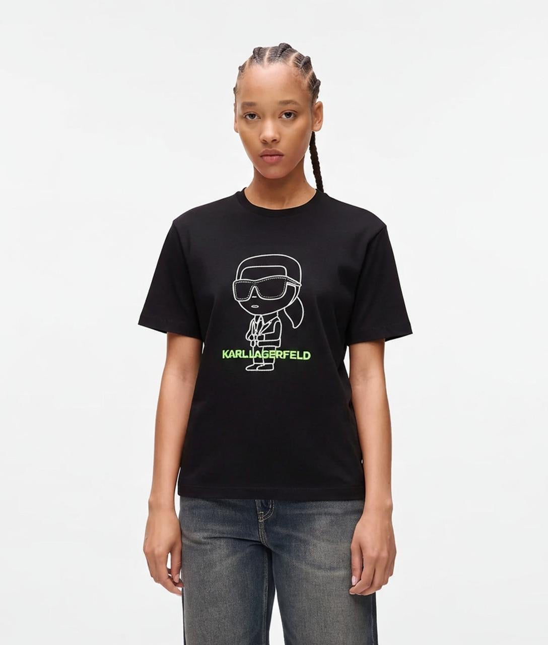 KARL LAGERFELD MDL BG LOGO BLK TSHIRT