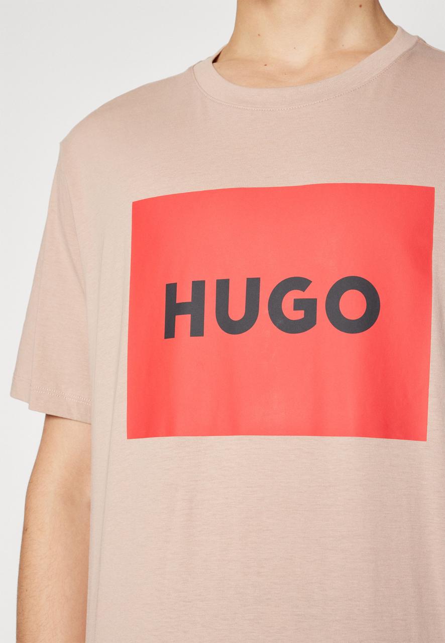 HUGO SQR RED LOGO TSHIRT PINK