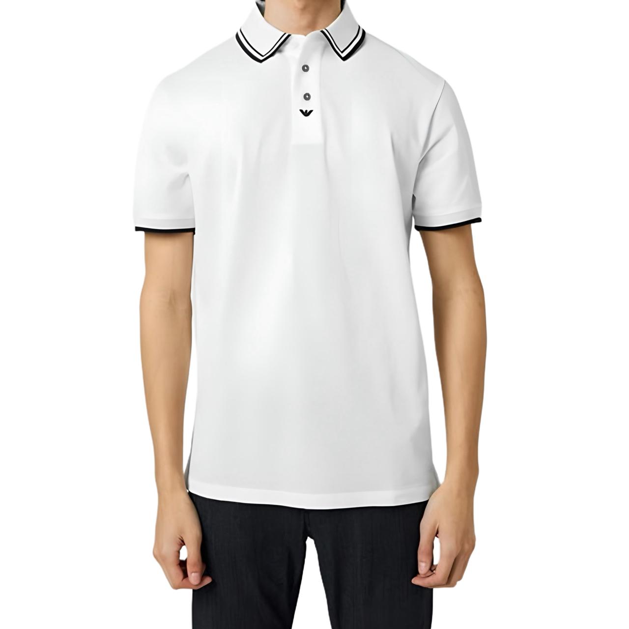 Emporio Armani Polo cotton T-shirt  SLIM FIT White