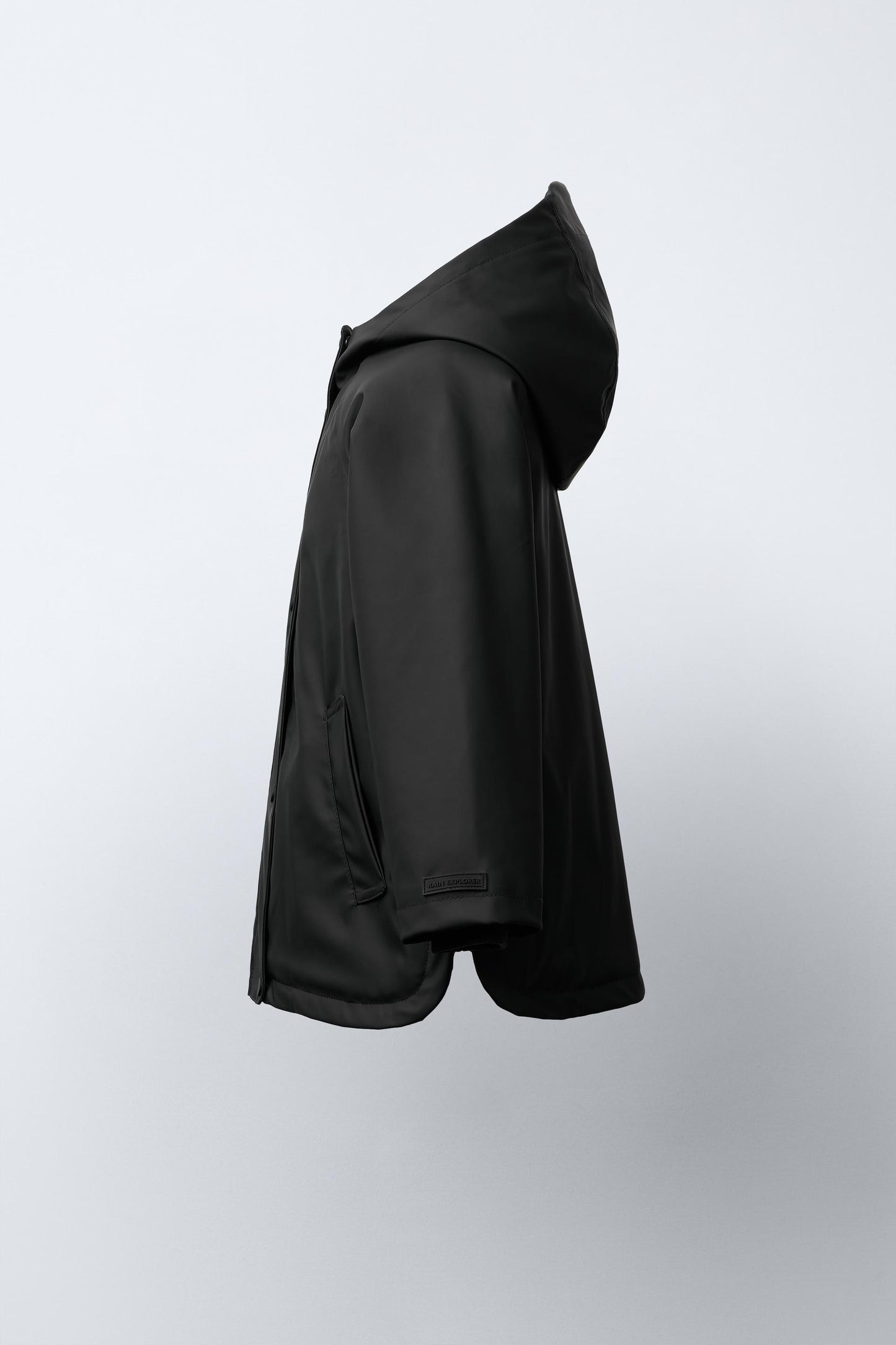 ZARA  RUBBERISED WATER-REPELLENT RAINCOAT WITH FAUX FUR ANIMAL PRINT
