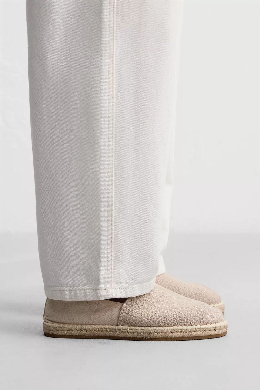 ZARA Textured Beige Espadrilles – Lightweight Summer Slip-On