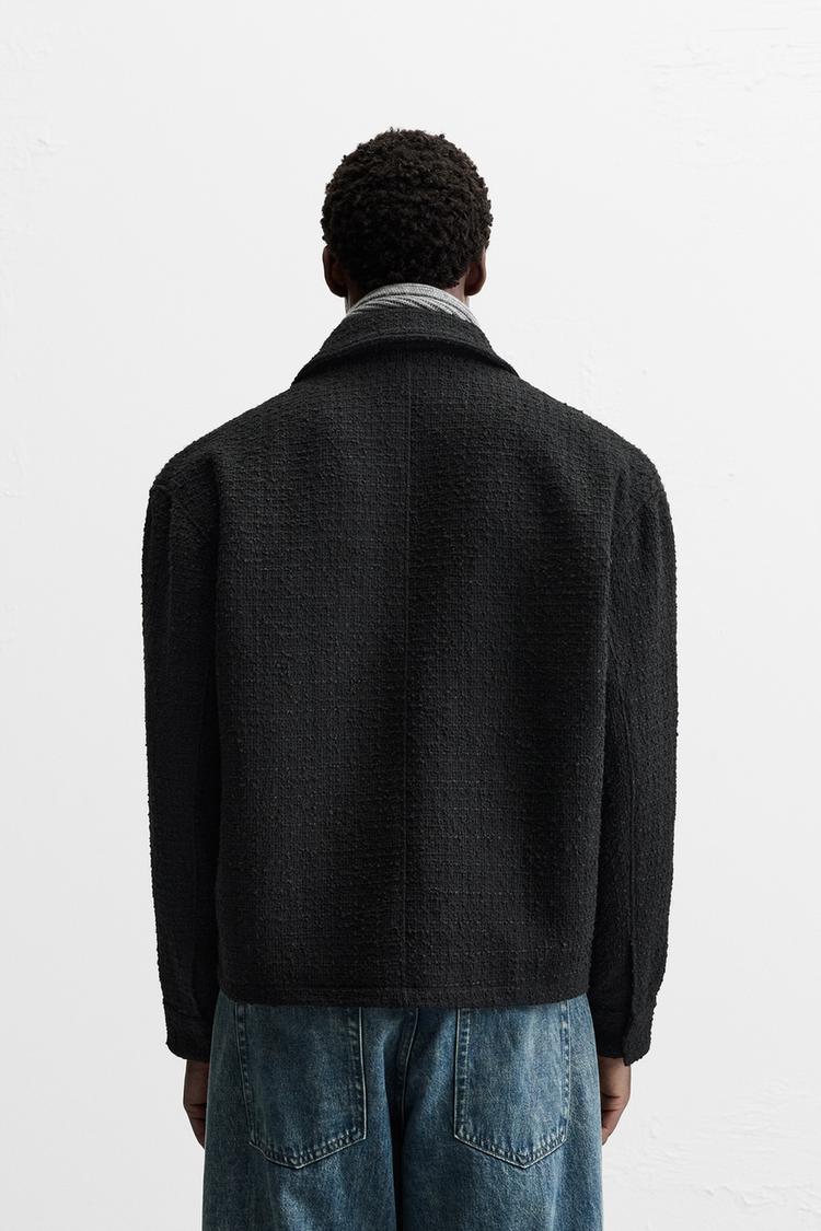 Jacket Zara textured Black