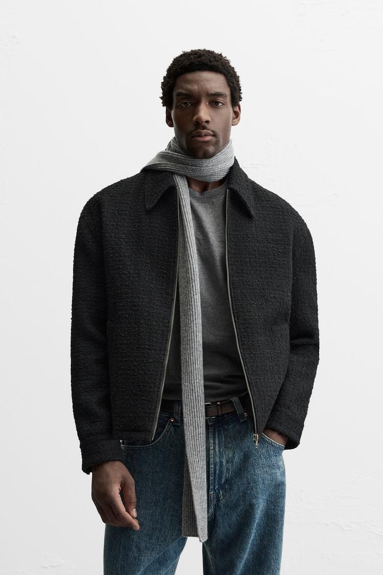 Jacket Zara textured Black