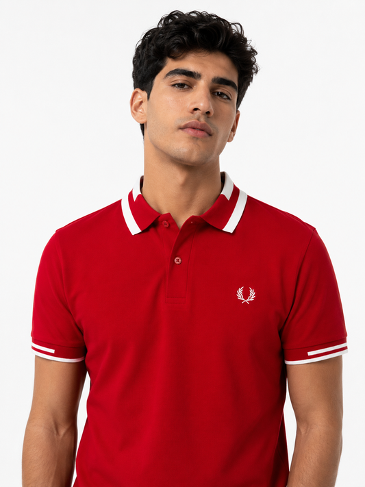 Fred Perry red polo shirt